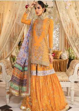 Anaya Embroidered Chiffon Wedding Collection 01 Amber 2019